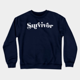 Survivor /// Retro Typography Faded Design Crewneck Sweatshirt